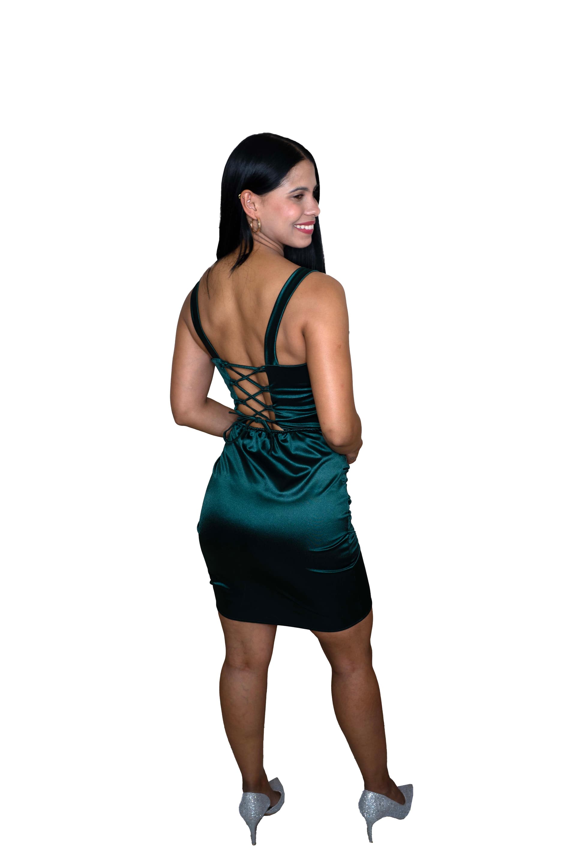 Vestido Corto Verde Esmeralda Elegancia Nocturna
